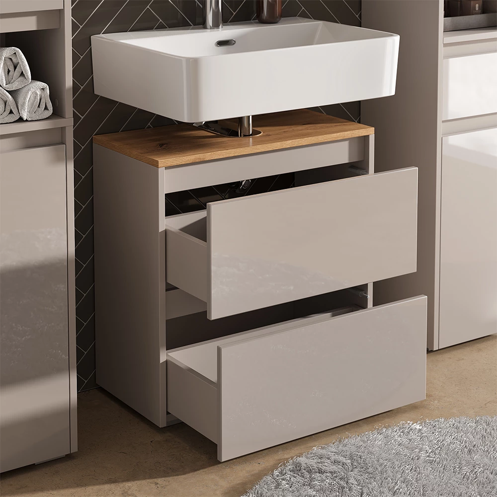 Close-up of Set di mobili da bagno in Cachemire, showing texture/details