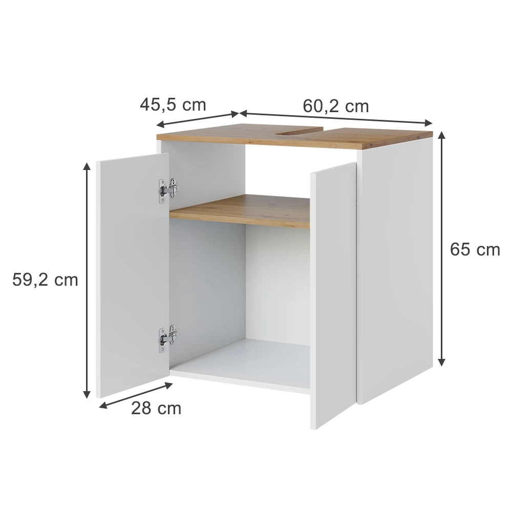 Diskbänksskåp in Vit/hantverkare on white background