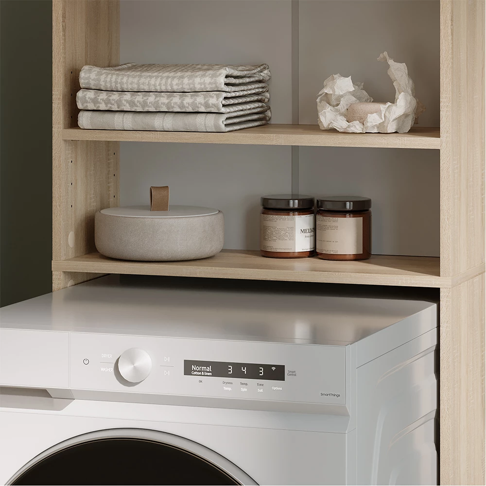 Close-up of Skrinka na práčku in Biela/Sonoma, showing design and surface details