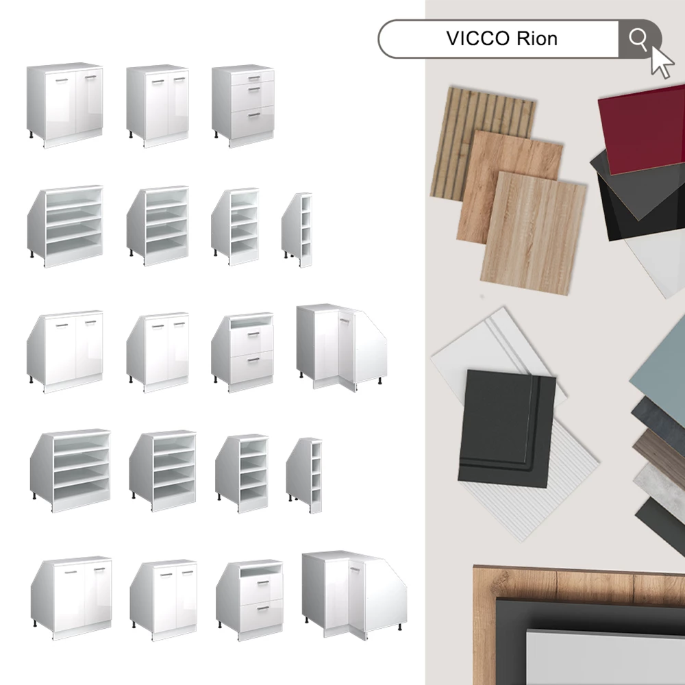 Meuble de rangement sous pente Rion Chêne de force doré 60x81.6cm 2 portes, 60 cm de profondeur Vicco
