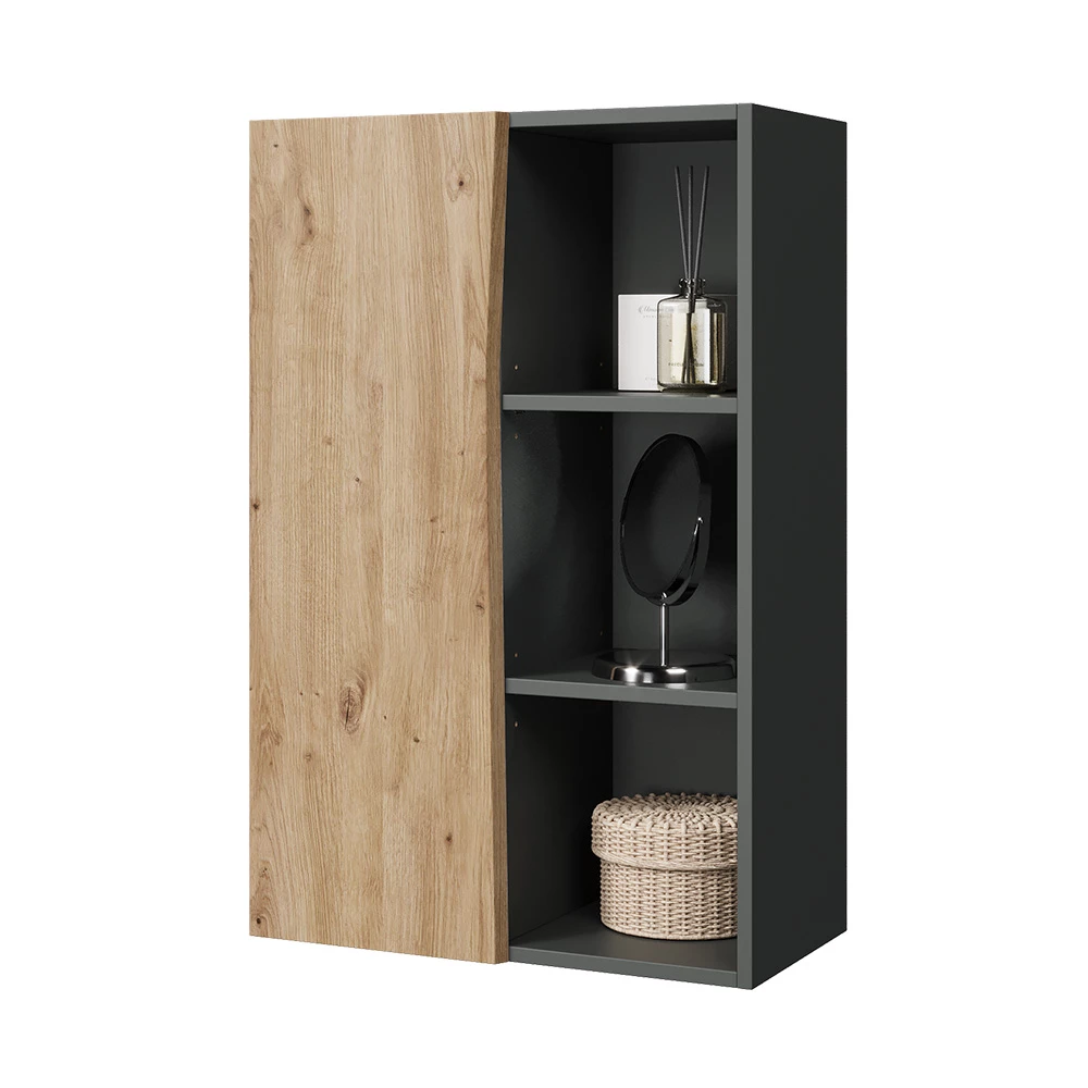 Middelhoge kast in Ambachtelijk on white background with decorative elements