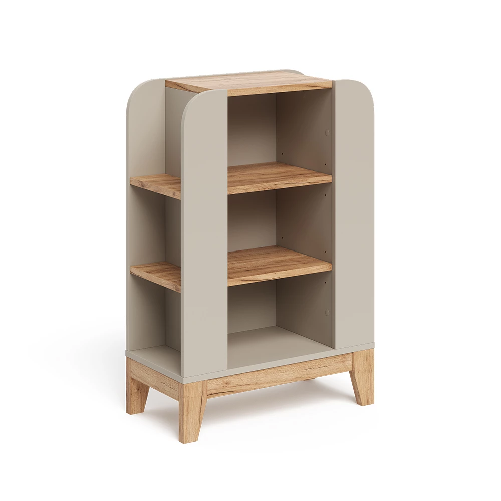 Kinderregal in Cashmere auf weißem Hintergrund
