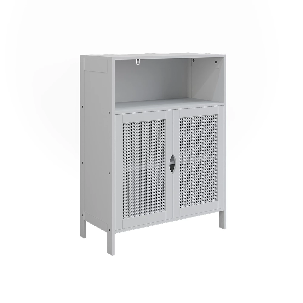 Midi cabinet in White on white background