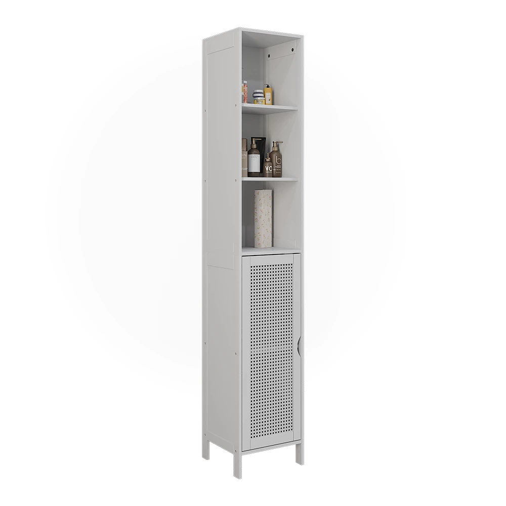 Badkamerkast in Wit on white background with decorative elements