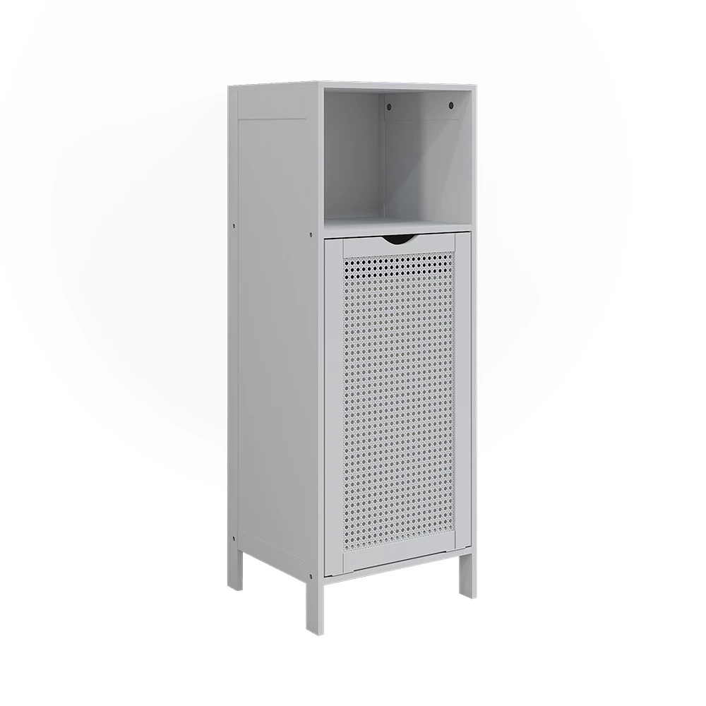 Midi cabinet in White on white background