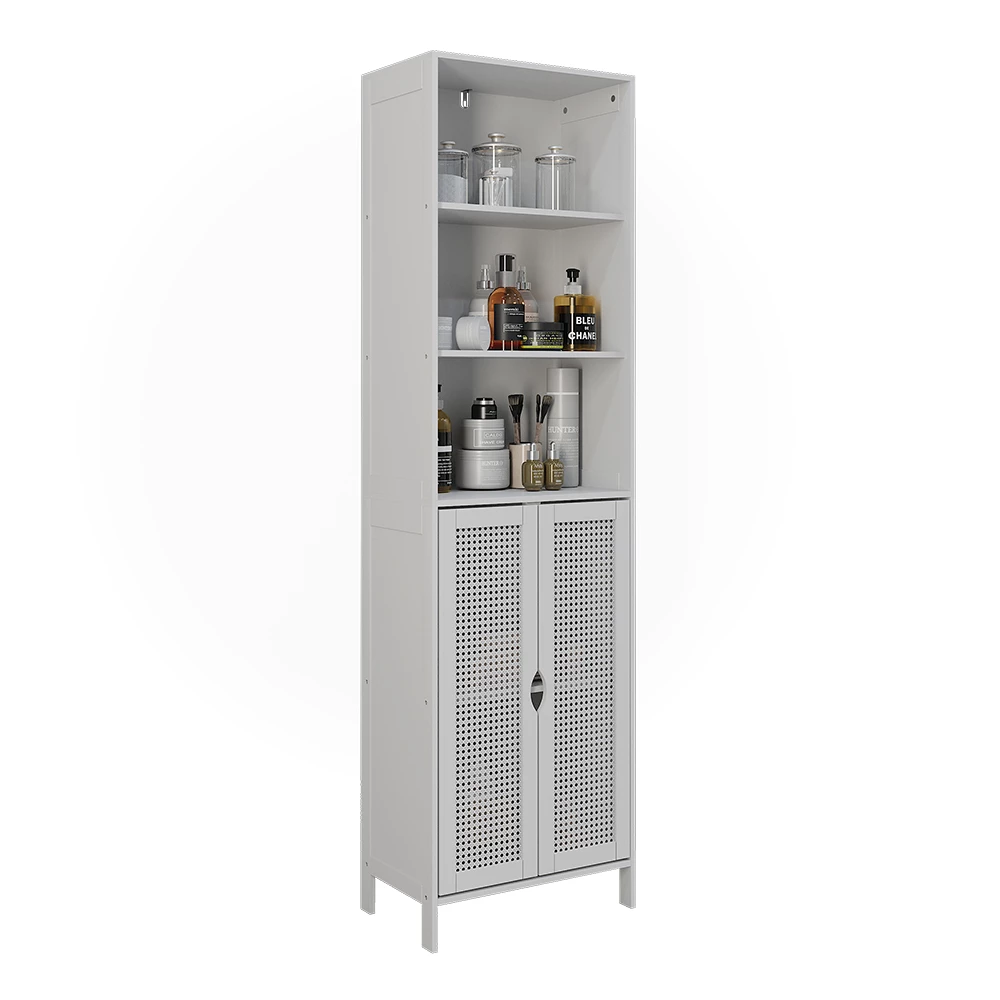 Badkamerkast in Wit on white background with decorative elements