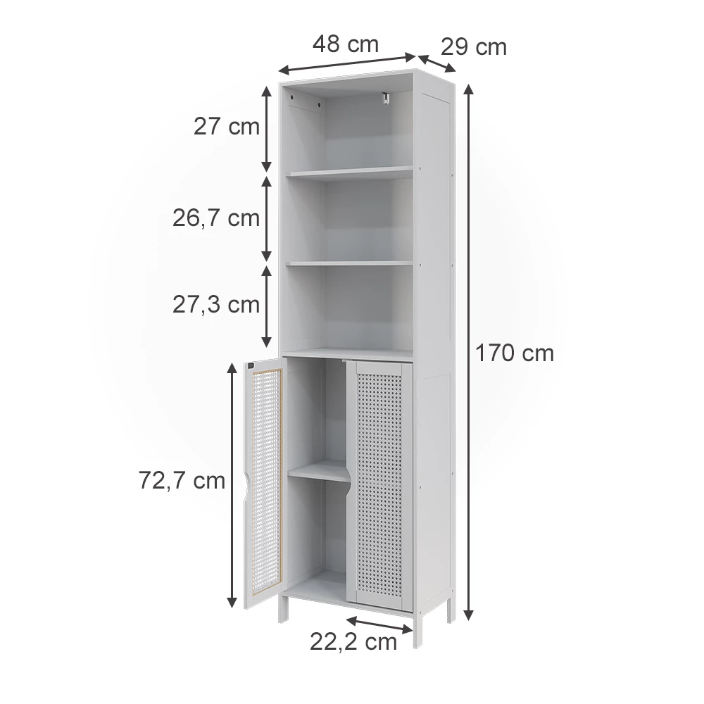 Armadio per il bagno in Bianco on white background
