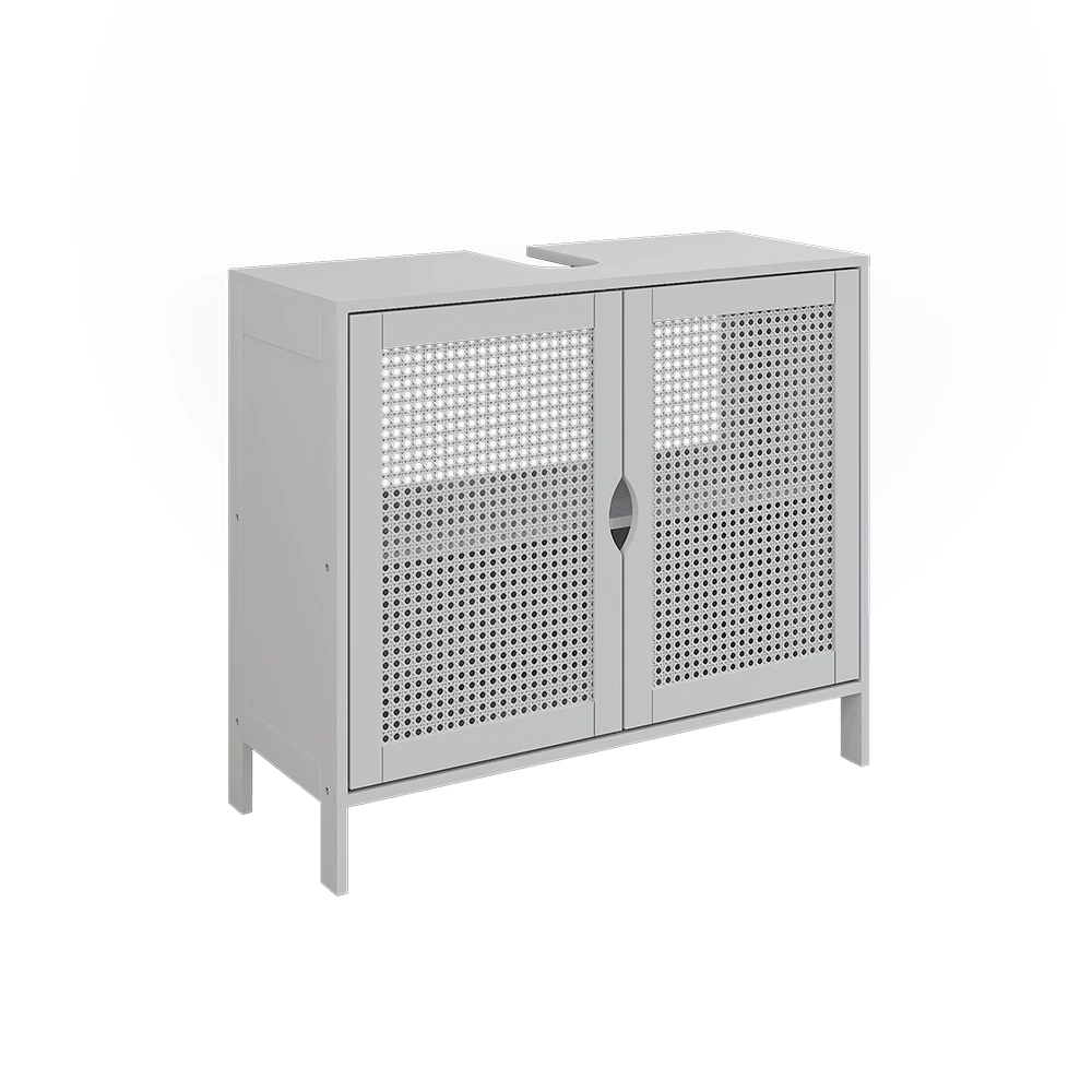 Sink base cabinet in White on white background