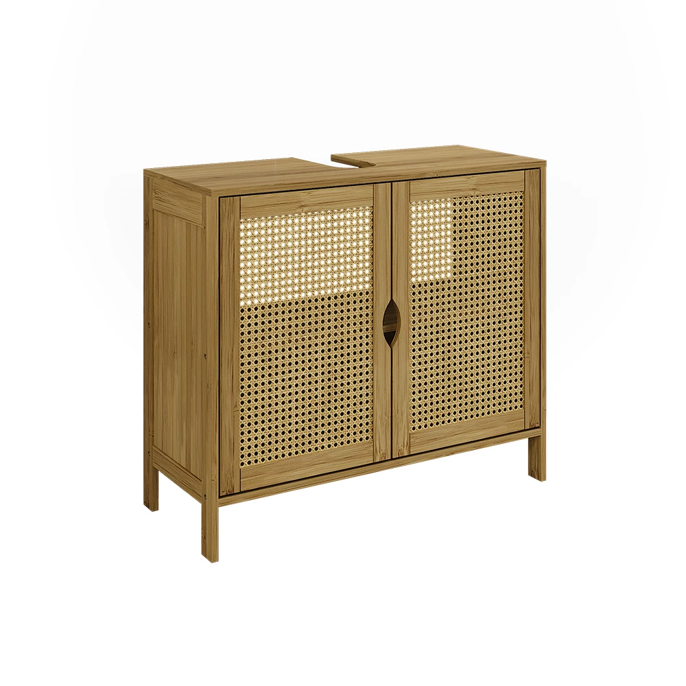 Sink base cabinet in Bamboo on white background