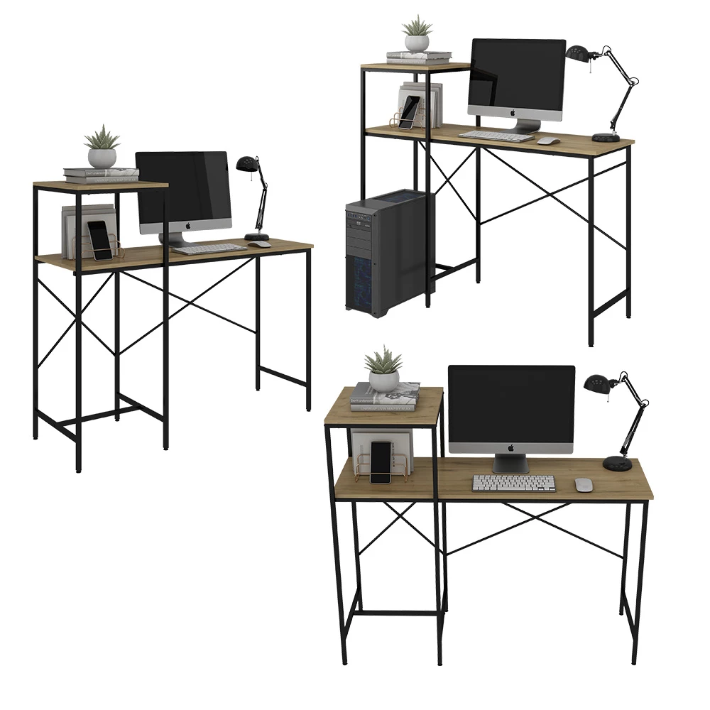 Schreibtisch Fyrk Eiche rustikal 120 x 40 cm livinity®