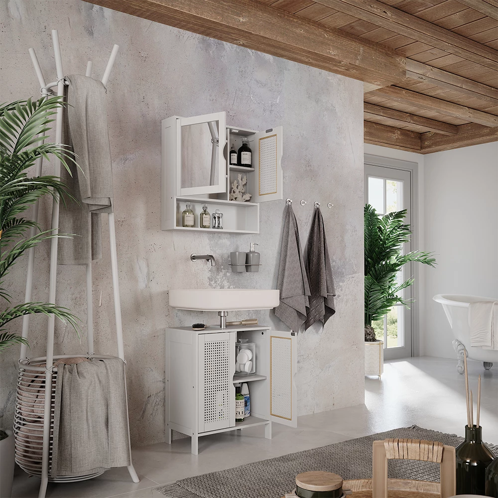 Set di mobili da bagno Liora Bianco 2 parti Vicco