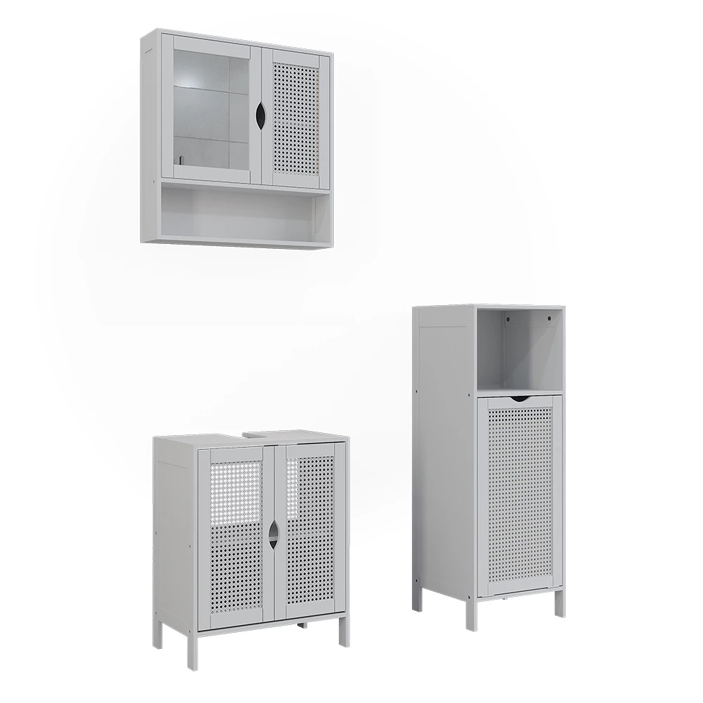 Set mobilier baie in Alb on white background