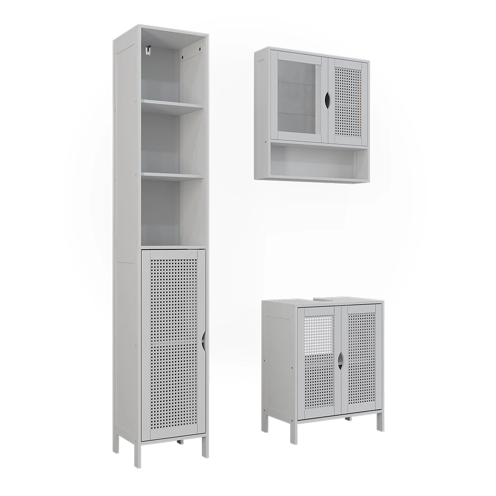 Set mobilier baie in Alb on white background