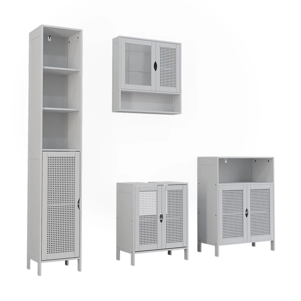 Set mobilier baie in Alb on white background