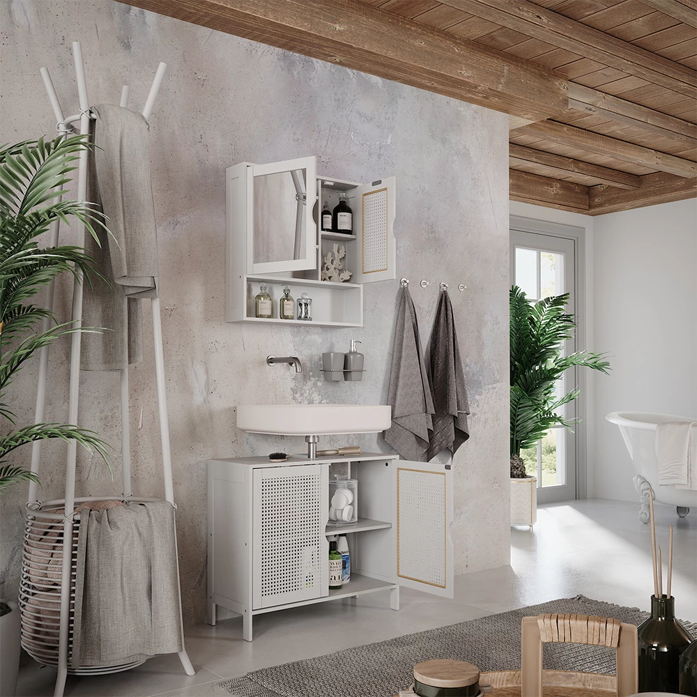 Set di mobili da bagno Liora Bianco 2 parti Vicco