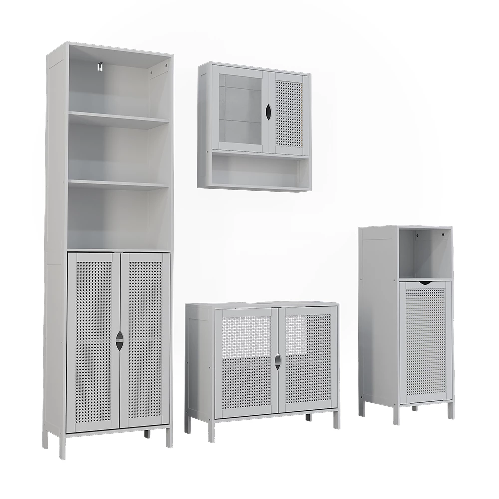 Set mobilier baie in Alb on white background