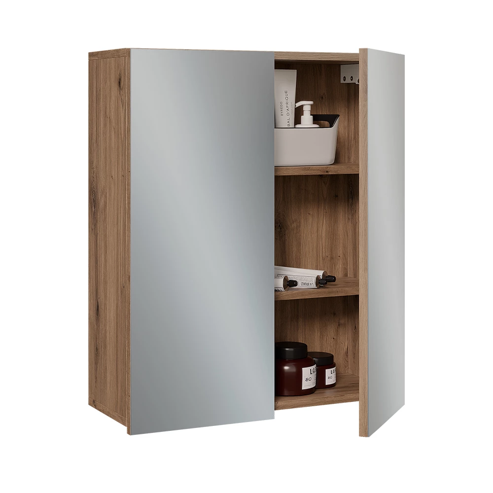 Specchio contenitore bagno in Artigiano on white background with decorative elements