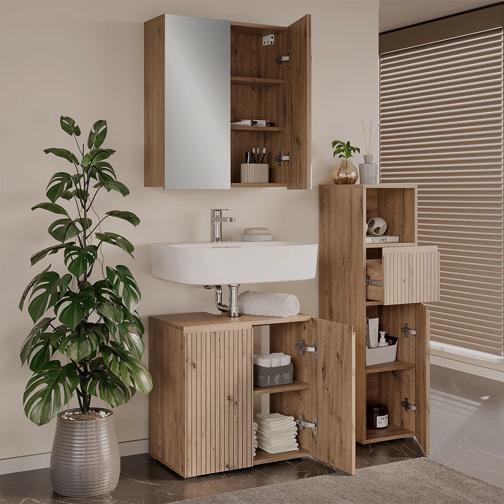 Set di mobili da bagno 3 pezzi Takumi Artigiano 3 parti Vicco