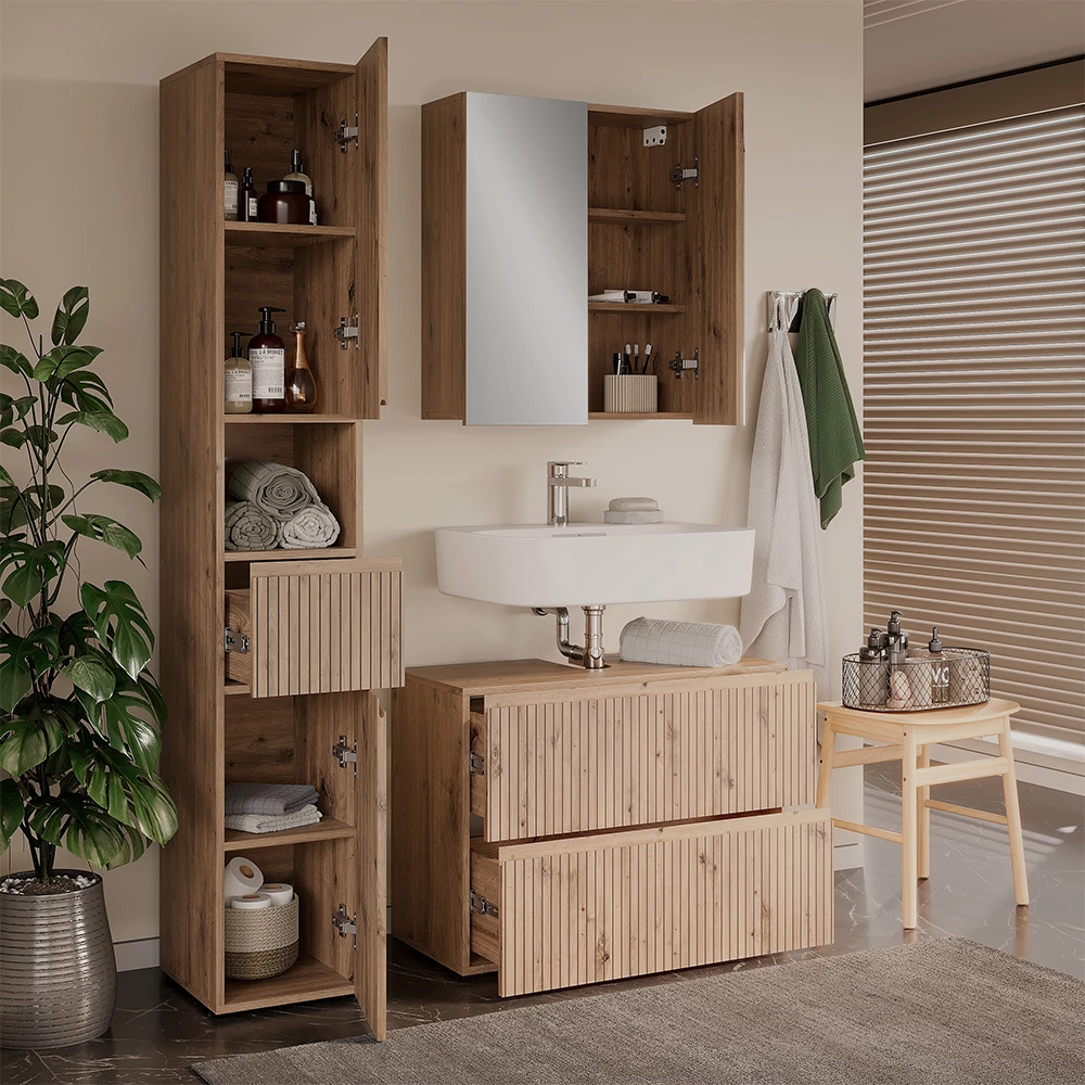 Ensemble de meubles de salle de bain 3 pièces Takumi Artisan 3 pièces Vicco