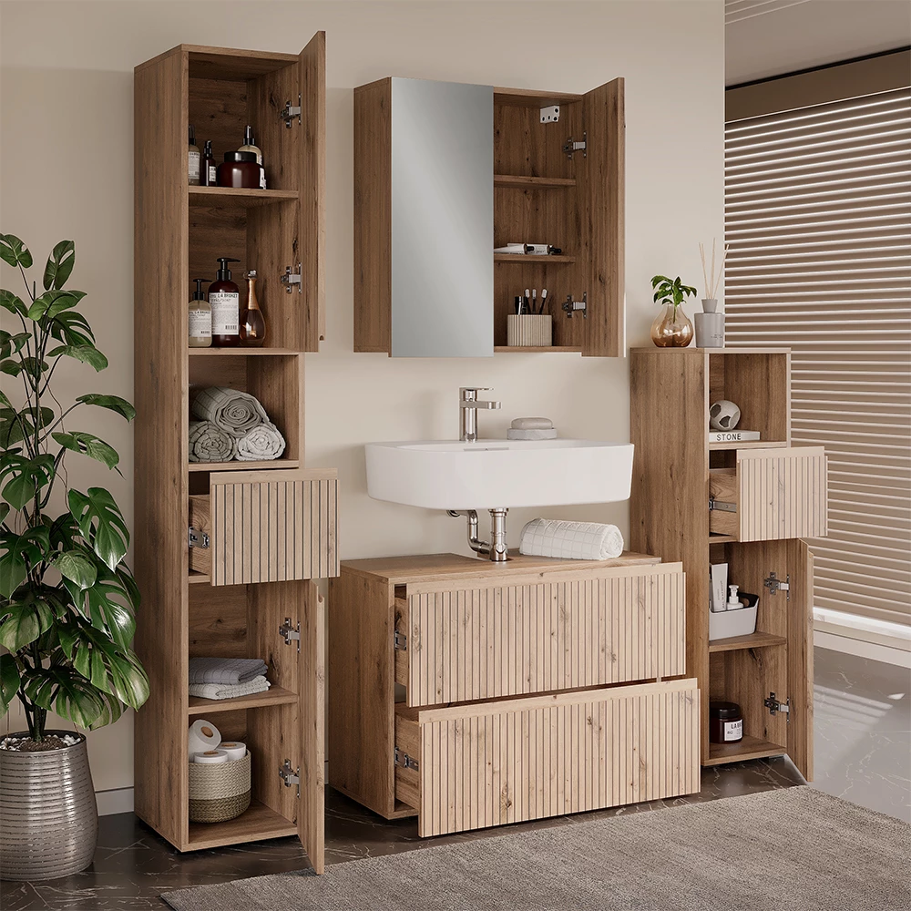 Set di mobili da bagno Takumi Artigiano 4 parti Vicco