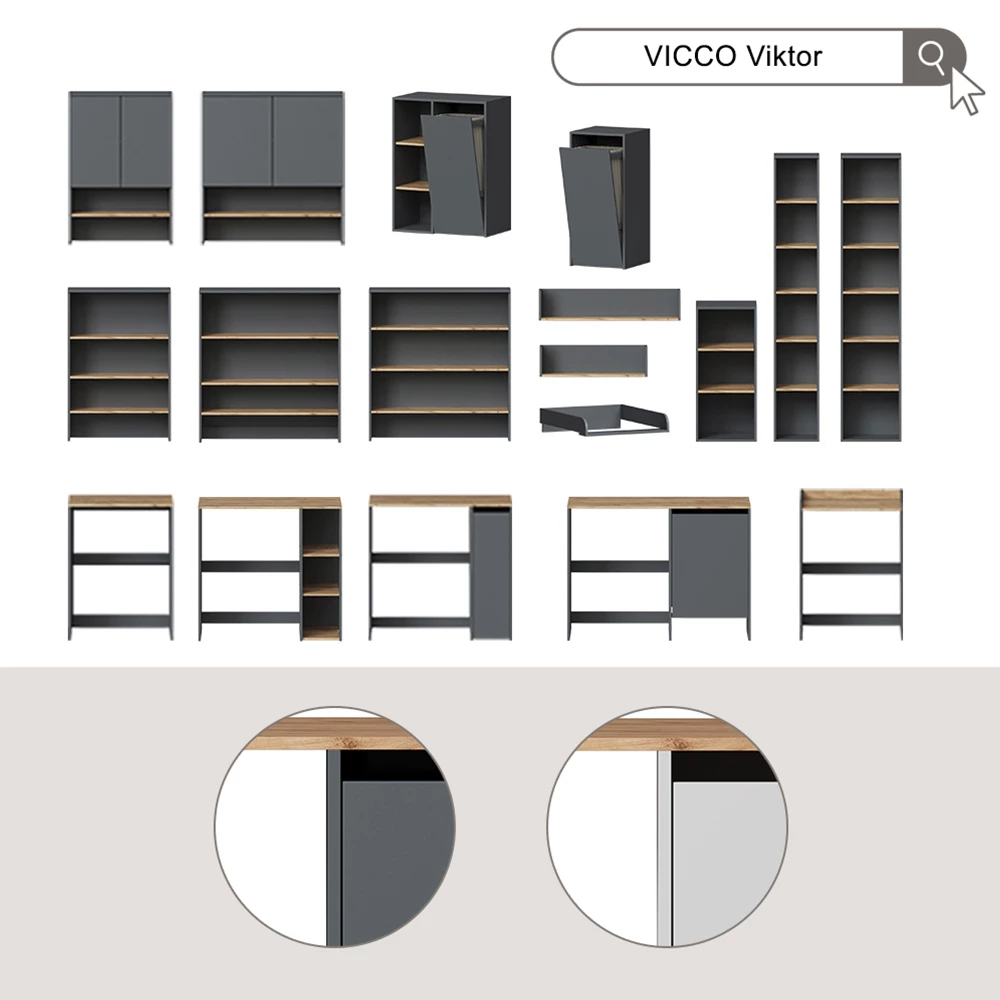 Waschmaschinenschrank Viktor Weiß/Artisan-Eiche 67.8 x 94.6 cm mit erhöhtem Rand Vicco