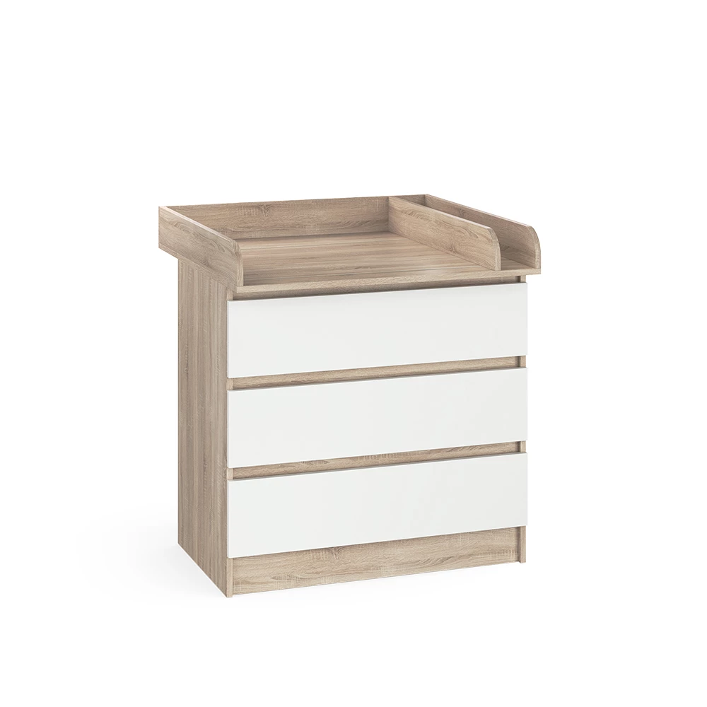 Luiertafel in Sonoma on white background