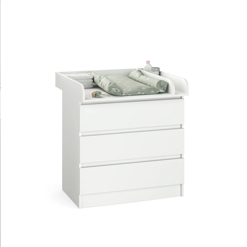 Luiertafel in Wit on white background with decorative elements