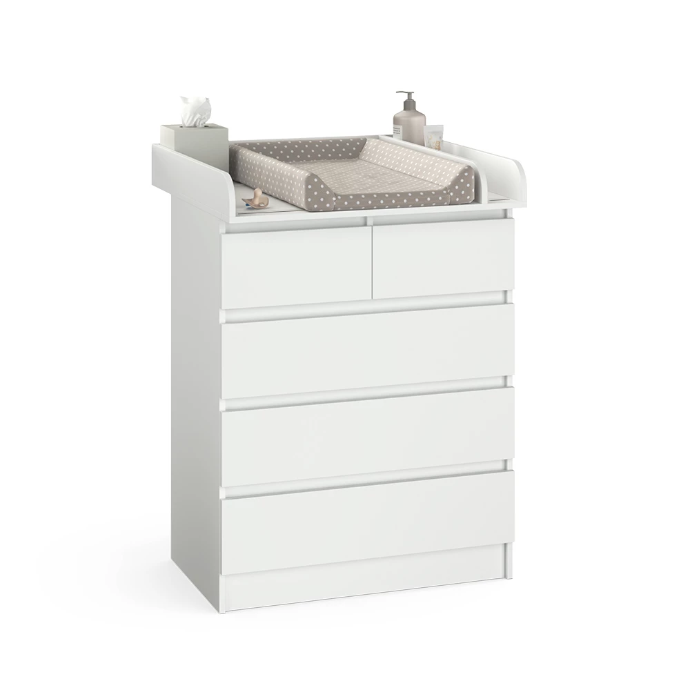 Commode in Wit on white background with decorative elements