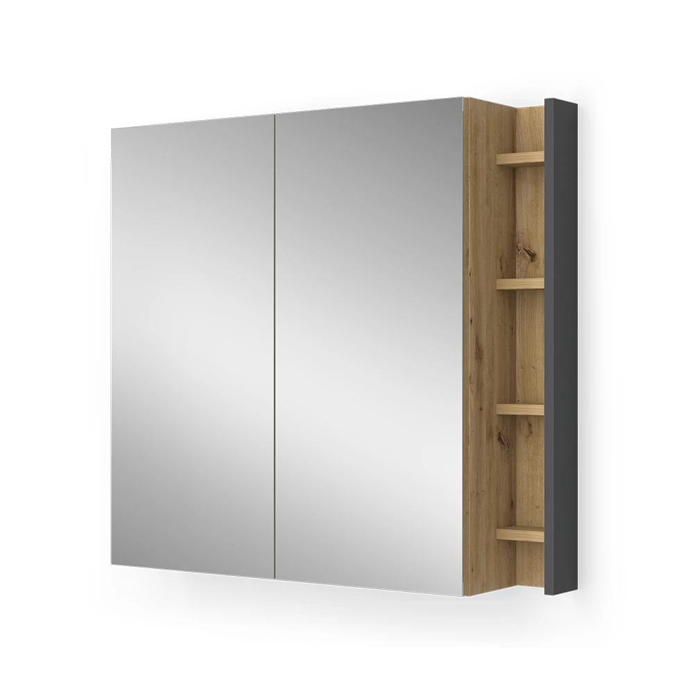 Armoire de toilette en Anthracite sur fond blanc