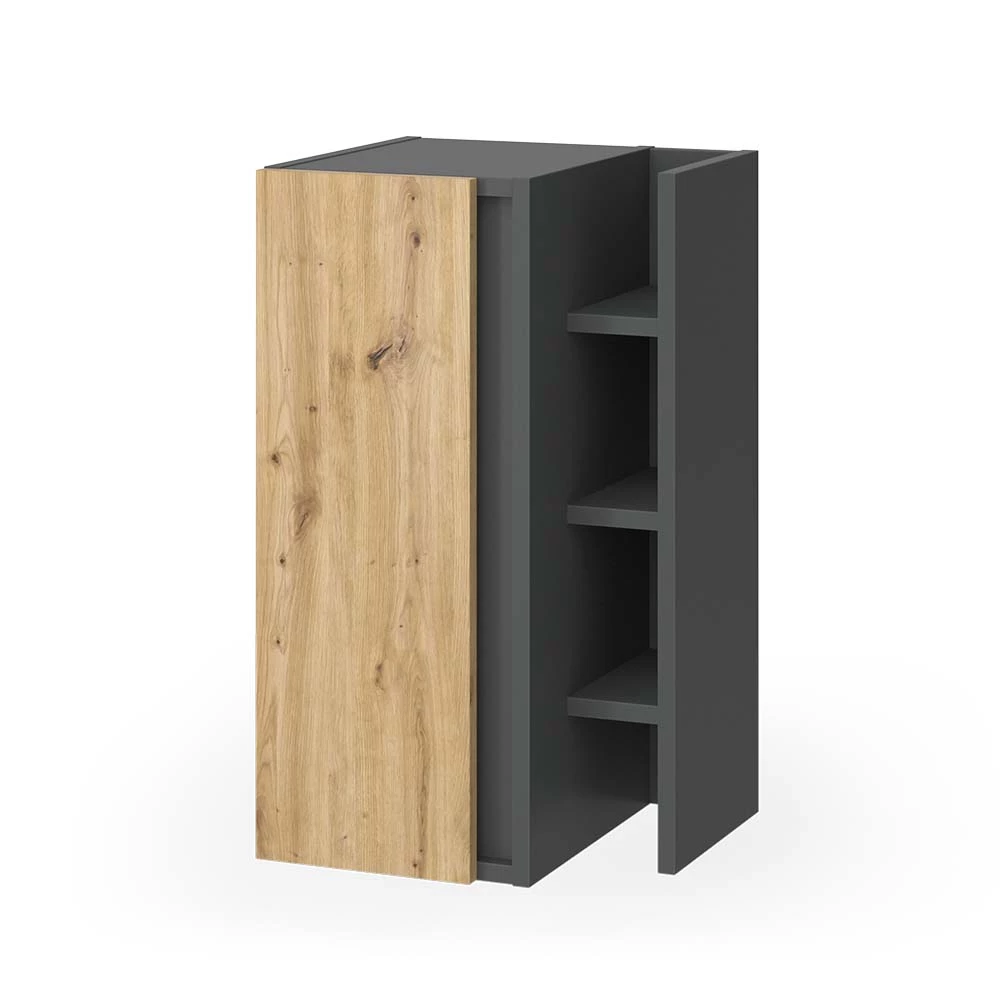 Meuble salle de bain en Anthracite sur fond blanc