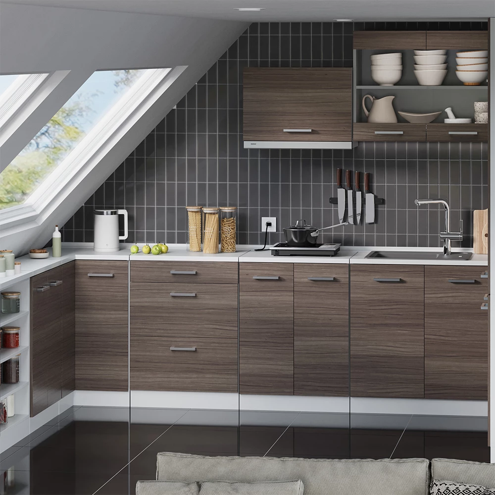 Meuble sous pente R-Line Gris noble 210cm Lot de 5 Vicco