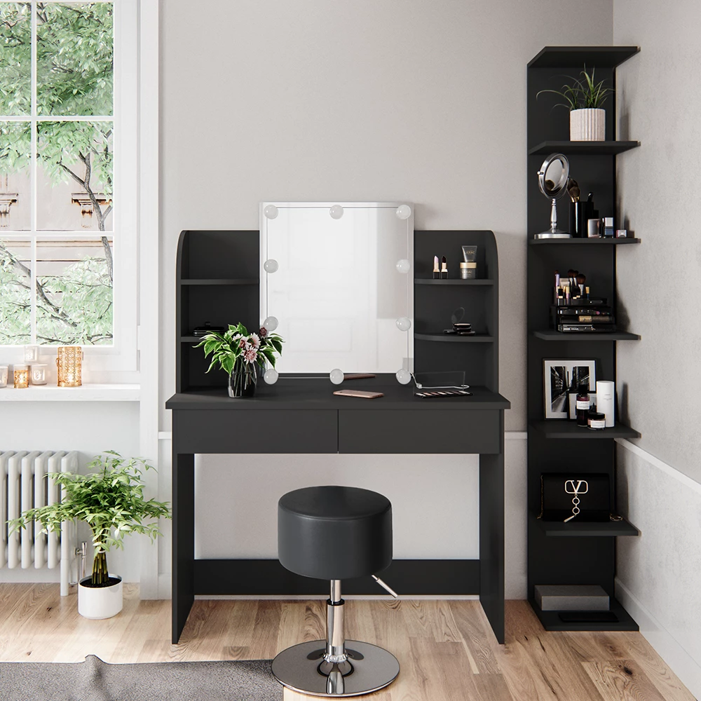 Wall shelf Paolo Black 30 x 190 cm Vicco