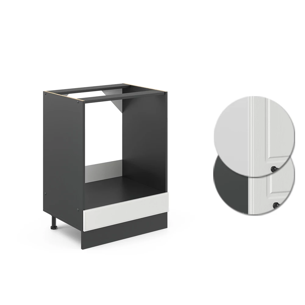 Mobile per forno da incasso R-Line Bianco rustico 60 cm senza piano di lavoro Vicco