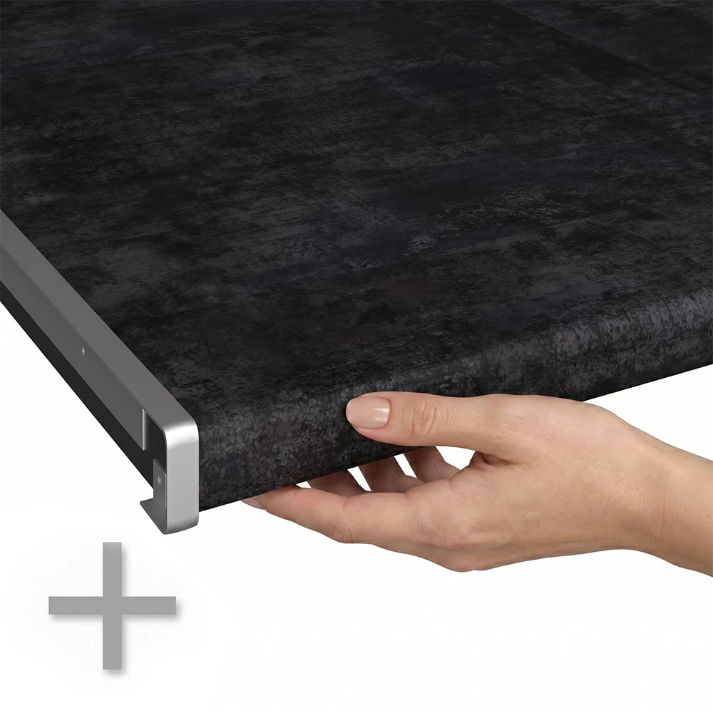 Meuble bas de cuisine R-Line Béton/Anthracite 40cm plan de travail Anthracite Vicco