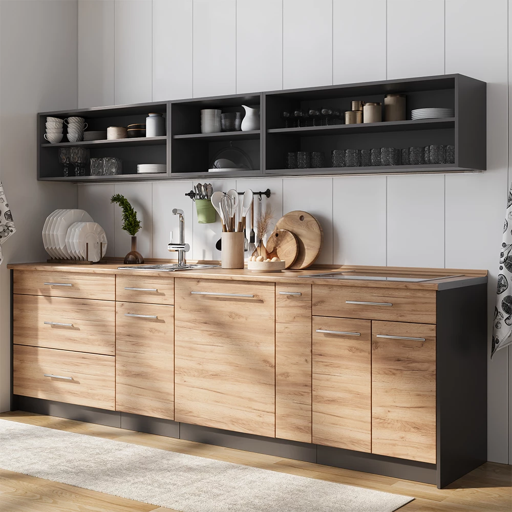 Meuble de cuisine Fame-Line Chêne de force doré/Anthracite 20cm, PT Anthracite Vicco