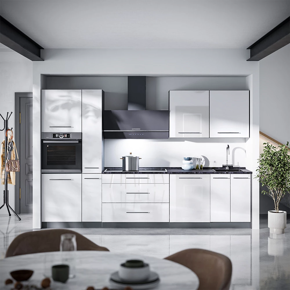 Pensile da cucina Fame-Line Bianco lucido/Antracite 60 cm Vicco
