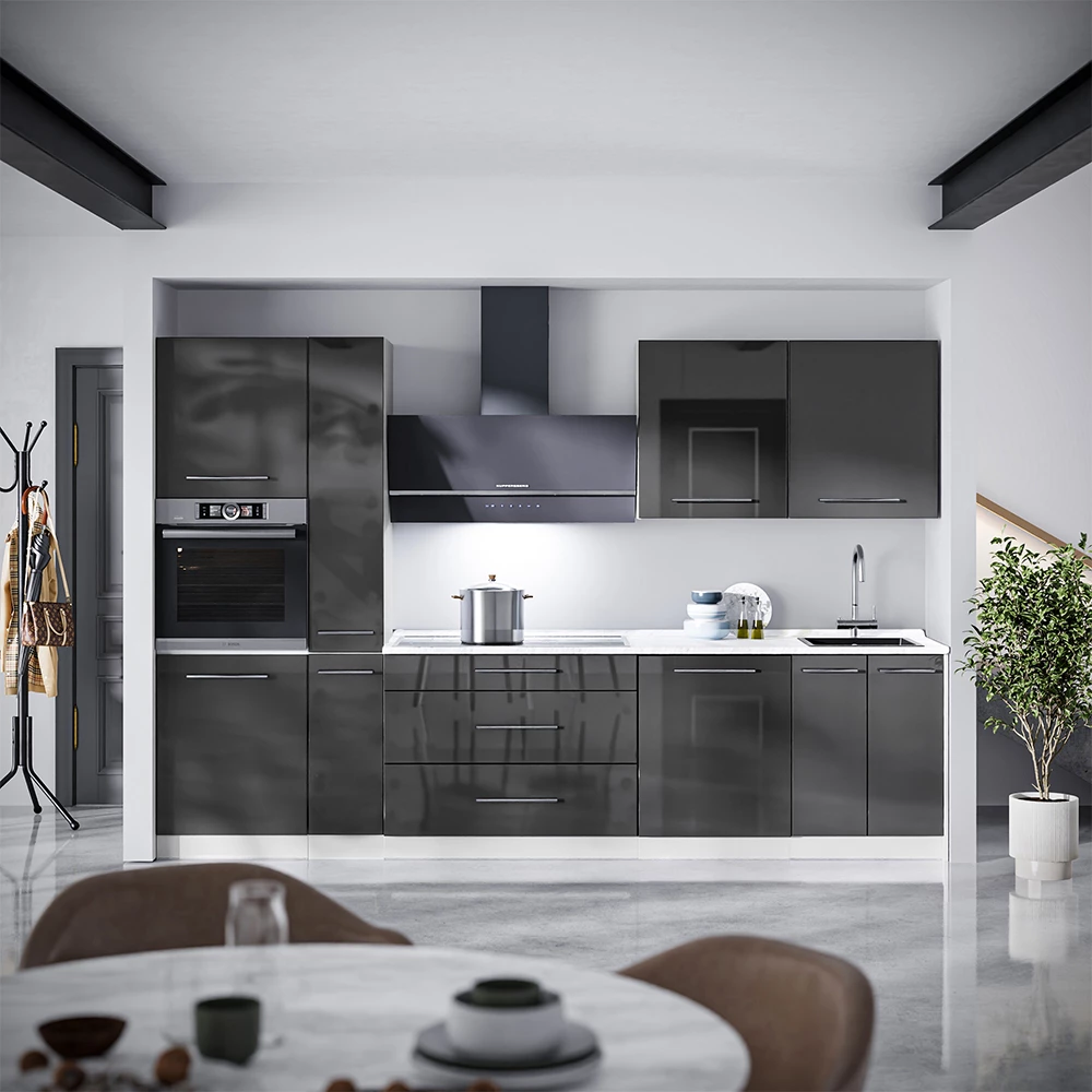 Pensile da cucina Fame-Line Antracite lucido/Bianco 60 cm Vicco