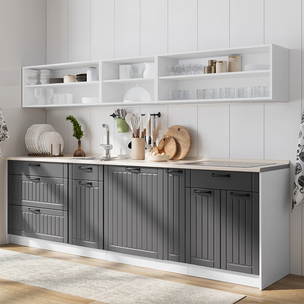 Apotheekkast Fame-Line Donkergrijs/Wit 20 cm zonder werkblad Vicco