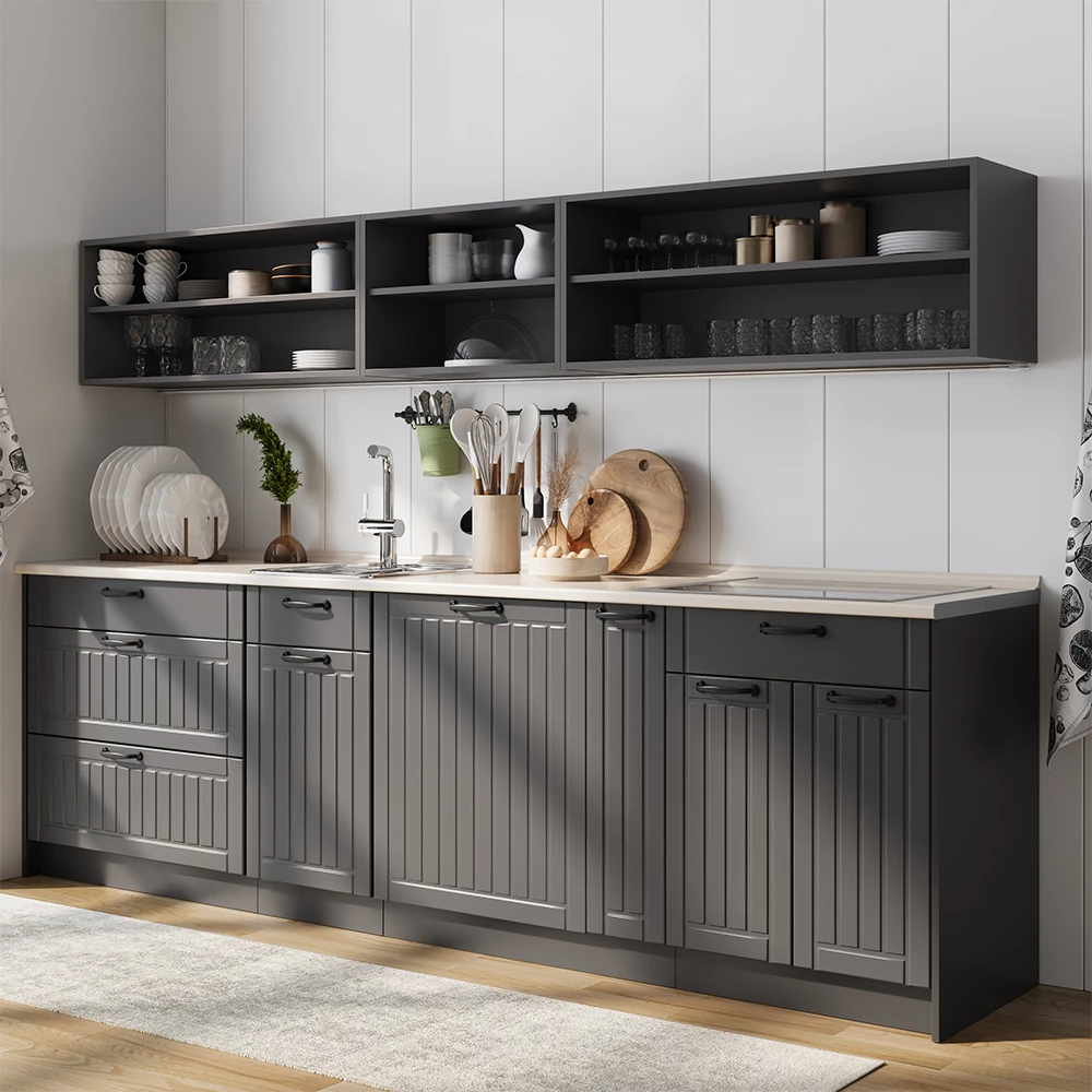 Apothekerschrank Fame-Line Dunkelgrau/Anthrazit 20 cm ohne Arbeitsplatte Vicco