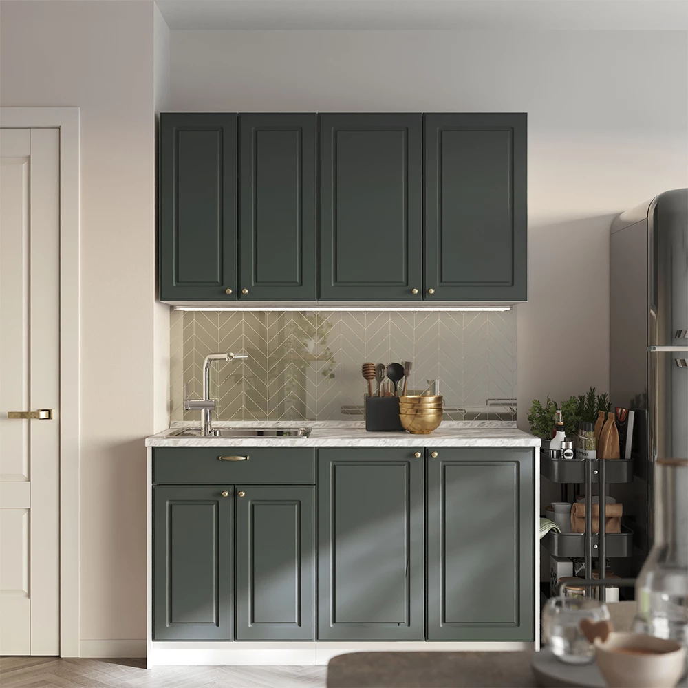Hangkast Fame-Line Groen-Goud Landhuis/Wit 80 cm Vicco