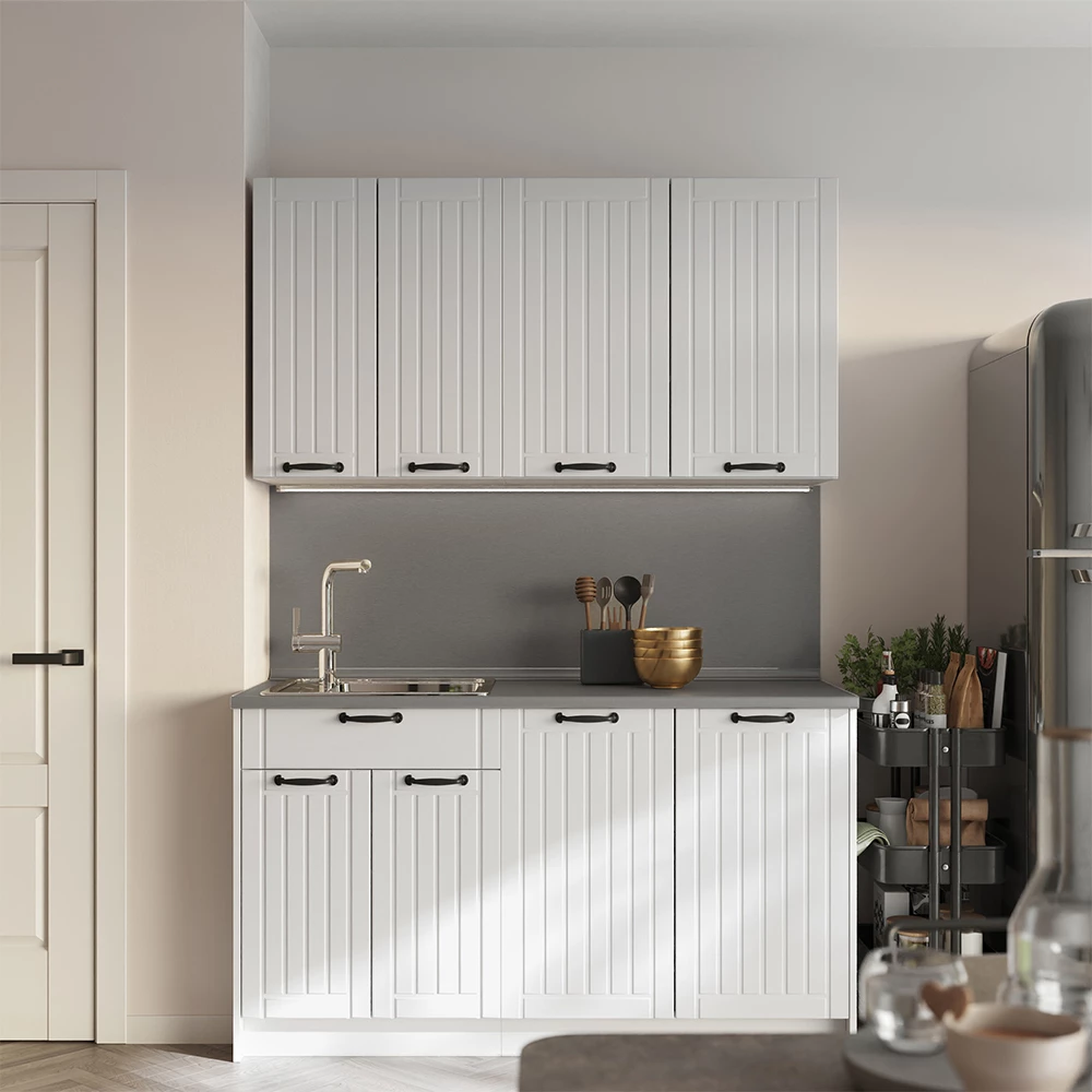 Elément haut de cuisine Fame-Line Blanc campagne/Blanc 80cm Vicco