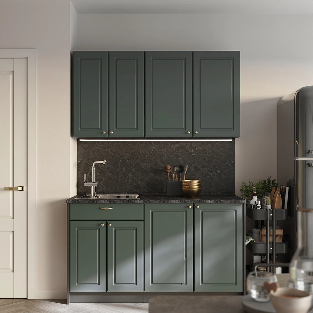 Hangkast Fame-Line Groen-Goud Landhuis/Antraciet 80 cm Vicco