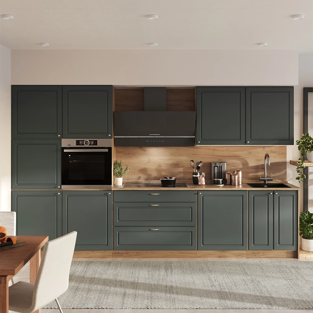 Spülenunterschrank Fame-Line Grün-Gold Landhaus/Goldkraft Eiche 60 cm ohne Arbeitsplatte Vicco
