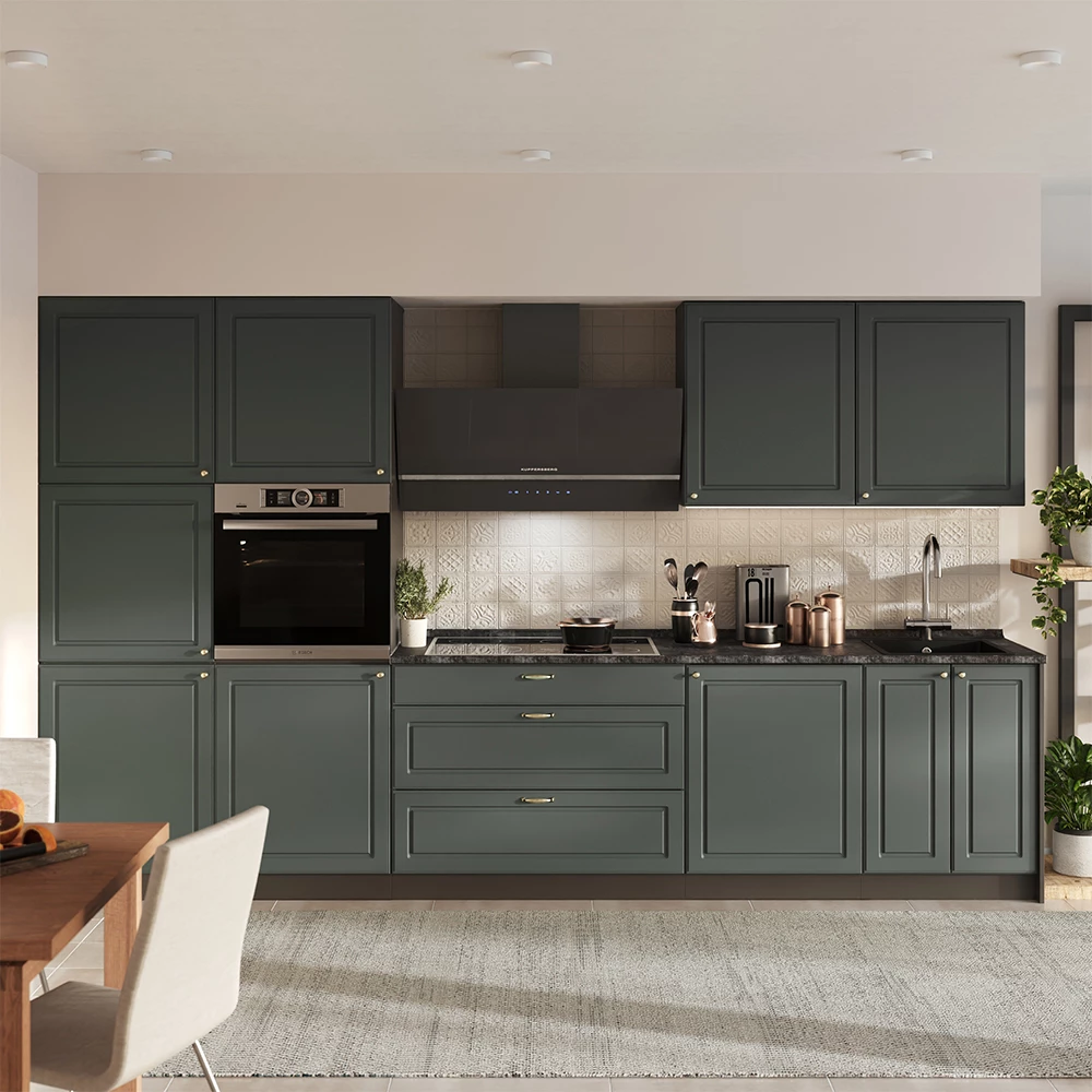 Wastafelkast Fame-Line Groen-Goud Landhuis/Antraciet 60 cm Vicco