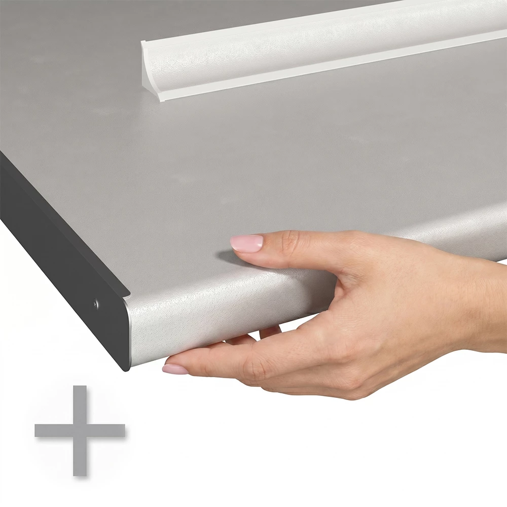 Cucina angolare completa R-Line Verde pastello/Bianco 267 x 167 cm Vicco