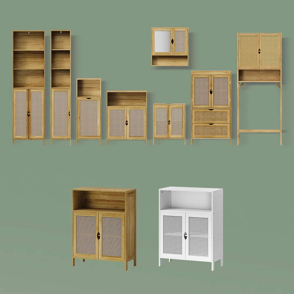 Hochschrank Mincio Weiß 48 x 170 cm mit 2 Türen livinity®