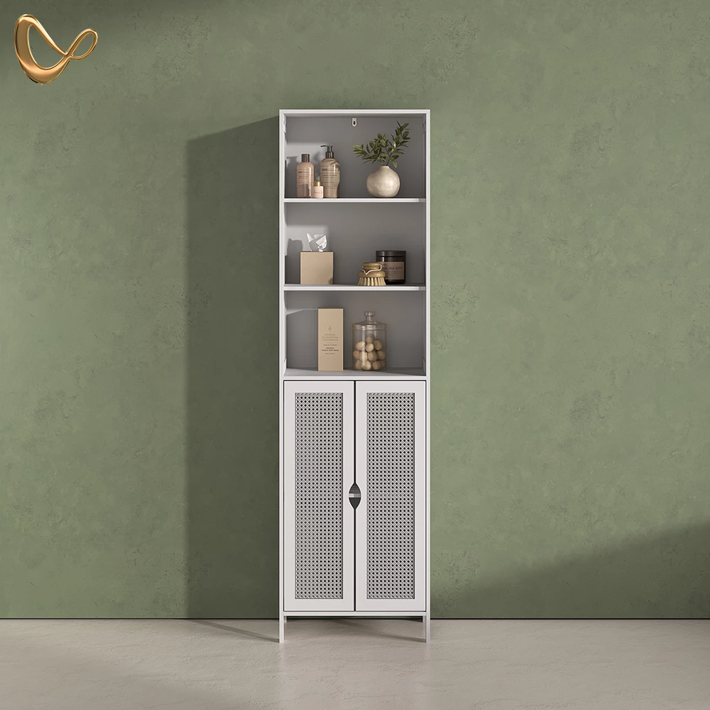 Hochschrank Mincio Weiß 48 x 170 cm mit 2 Türen livinity®