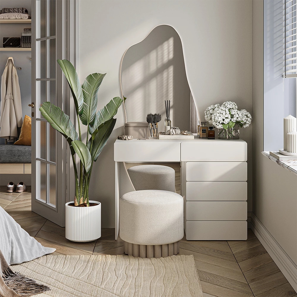 Vanity Alvia White 100 cm with 6 drawers Vicco