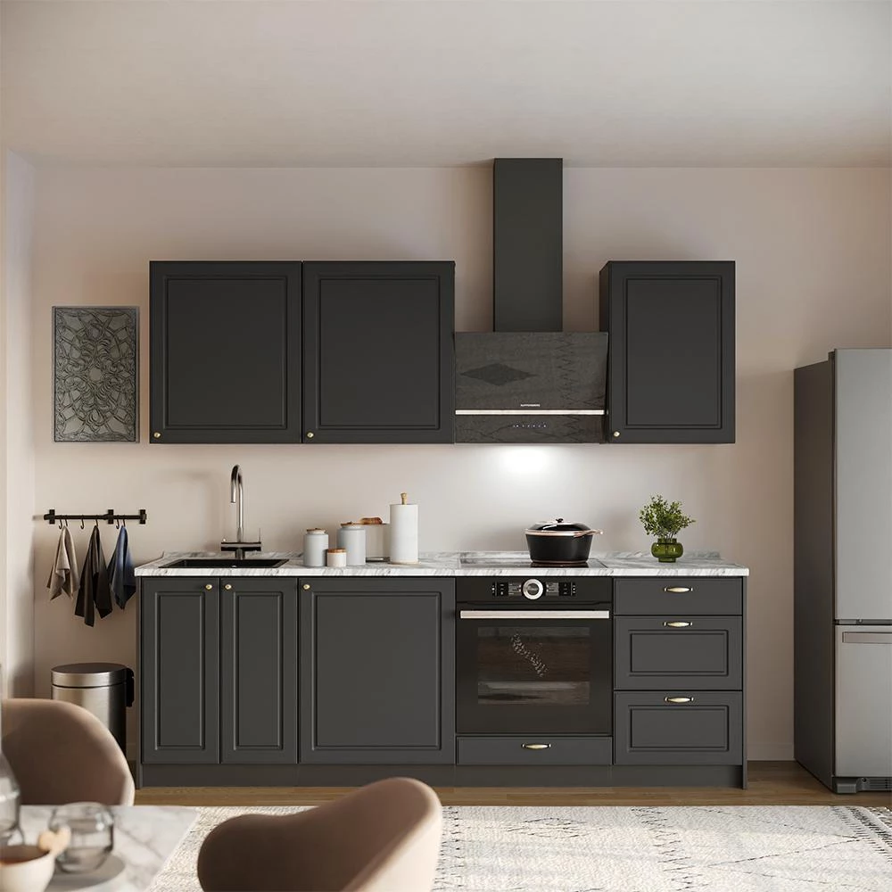 Wastafelkast Fame-Line Antraciet landhuis/Antraciet 60 cm Vicco