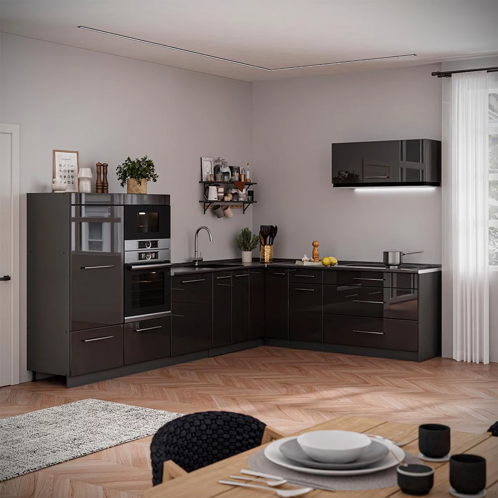 Hängeschrank Fame-Line Anthrazit Hochglanz/Anthrazit 100 cm Vicco